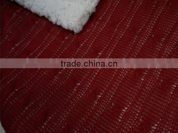 super soft thickness red 100% cashmere blanket