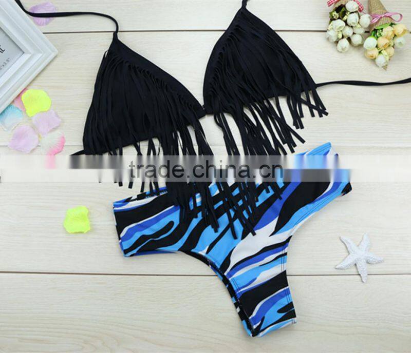 blue lace cutout swimwear bikini/ mzyg halter bikini swimwear/ fancy bikini set swimwear beachwear
