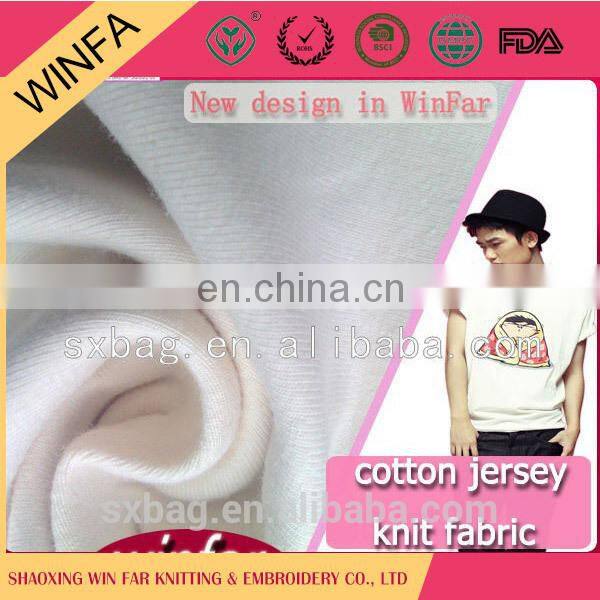 Alibaba China Free Sample Factory price Soft 100 cotton knit fabric