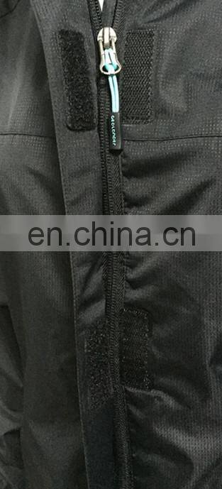 2016 Men's black waterproof jacket with hood