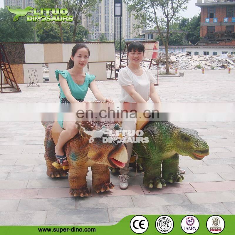 Outdoor Playground Animatronic Animal Dinosaur Rides With Human Control