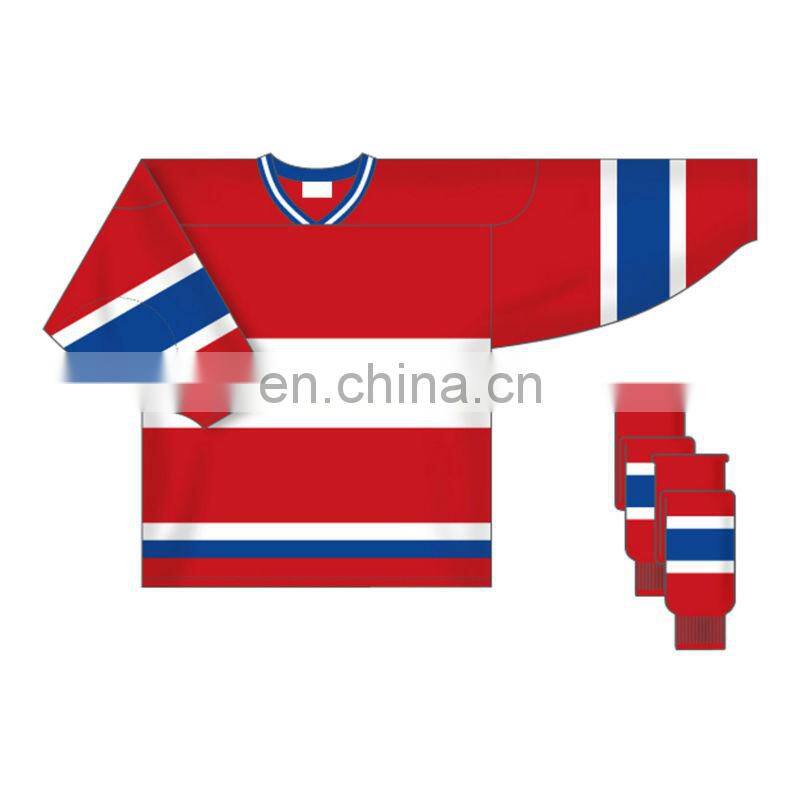 100% polyester dye sublimation fashion wholesale cheap ice hockey t shirts