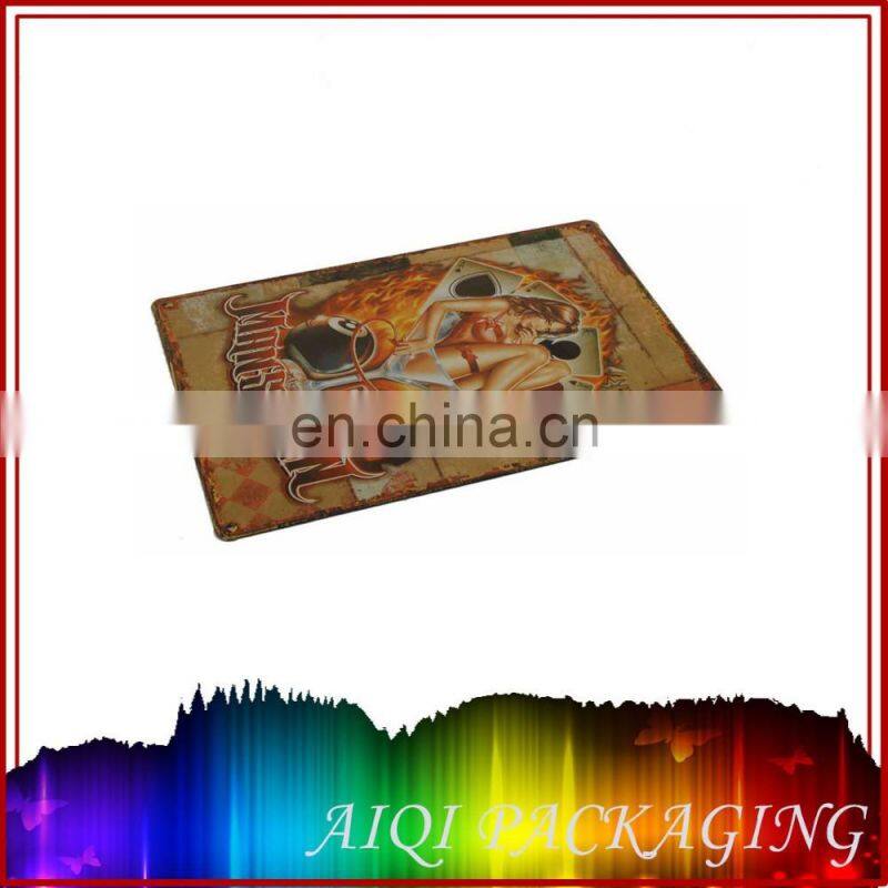 cheap bulk blank custom advertising beer outdoor vintage tin sign