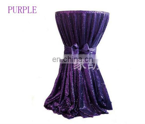 Shiny sequin table cloth, bistro cover,cocktail table cover for wedding decoration for open-air bar