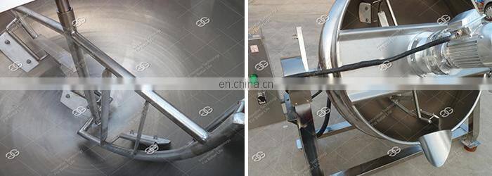 Industrial Tilting Jacketed Kettle Food Gas Cooking Pot With Mixer