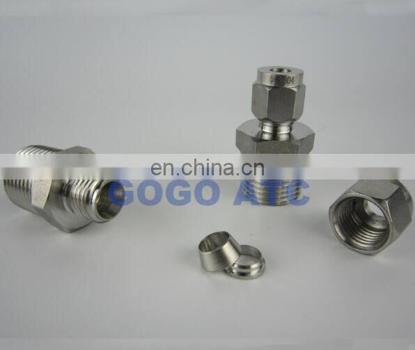 High quality quick coupler ZG 1/4'' male thread O.D 4 mm hard tube stainless steel straight connectors flexible pipe coupling