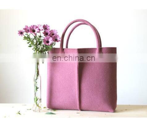 Wool handbag style felt tote bag for women