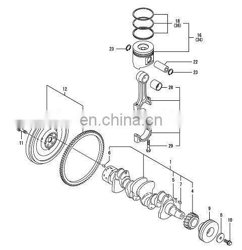 fuel injection element plunger for 4TNV94 industrial engine