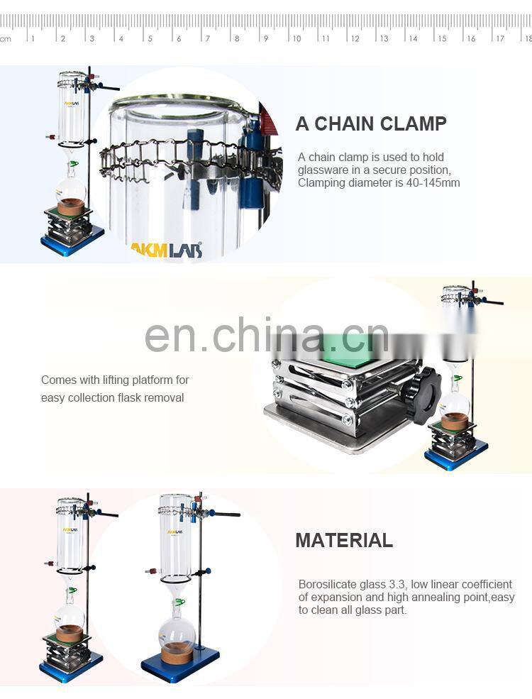 AKMLAB Glass Distillation Cold Trap For Vacuum Pump