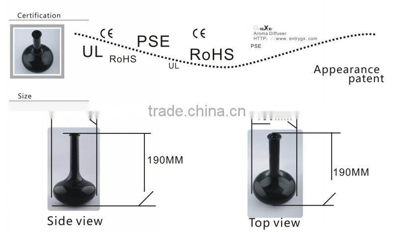 piano black vase shape vessential oil freshener