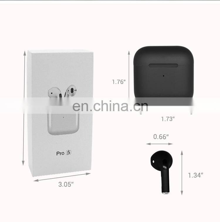 High Quality Pro5 Super Mini Pro Earbuds Bt 5.0 Handfree Earpieces Hifi Stereo Headset Wireless Headphone With Charging Cases