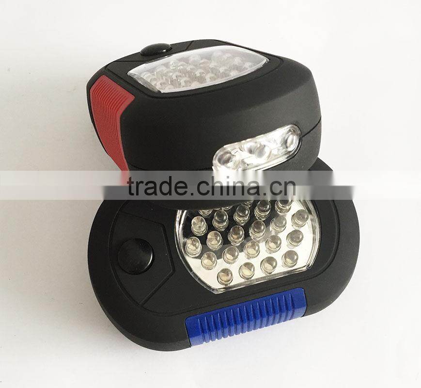 24+3 LED portable led battery work light with magnetic base and hook