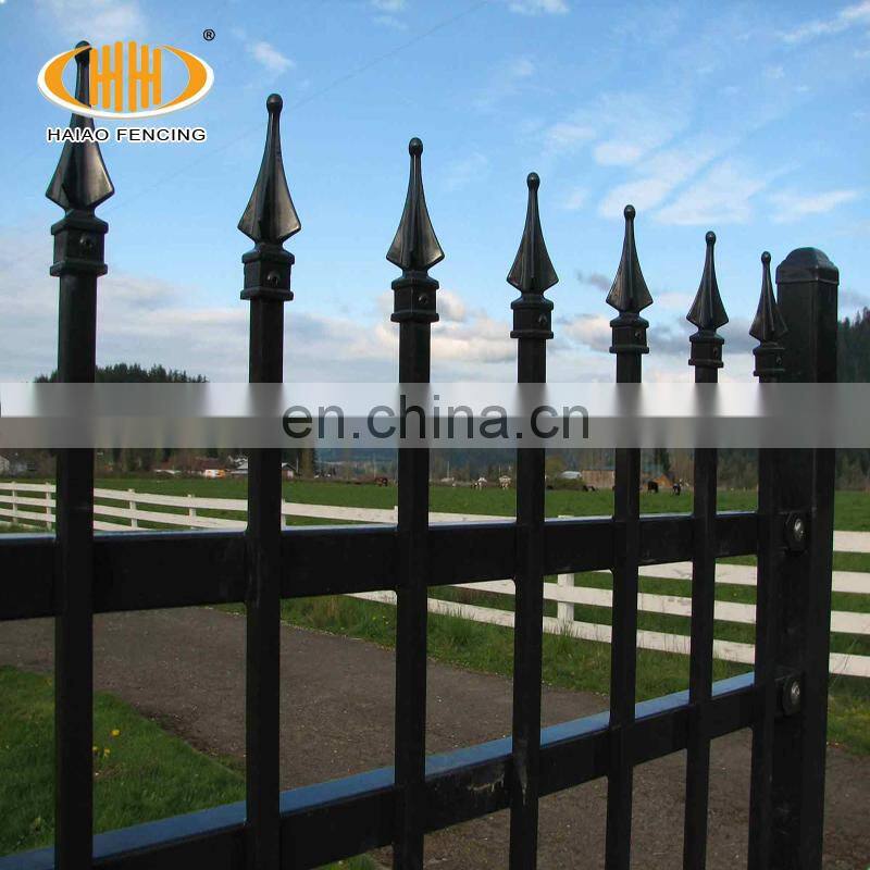 Wholesale outdoor wall fence spearhead top metal fence