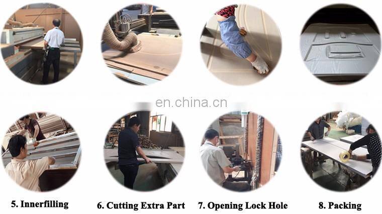 Modern interior black paint wood doors with frosted glass