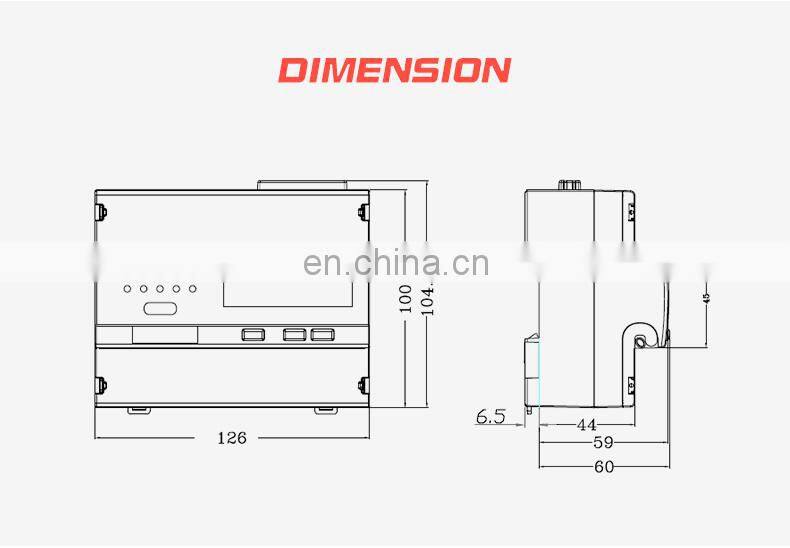 EM735-Mod 3*230/400V 10(100)A three phase din rail install wattmeter programmable energy meter