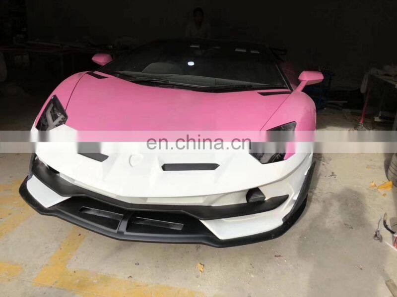 Runde SVJ Style Front Bumper Rear Bumper Rear Lip Side Skirt Fender Spoiler For Lamborghini Aventador LP700 720 750 Body Kit