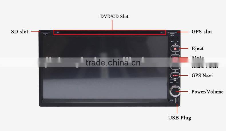 6.95"Digital Touch Screen Car Double Din GPS WINCE6.0Bluetooth Car kit Steering Wheel Control Car Radio DVD GPS USB/SD,AUX,1080P
