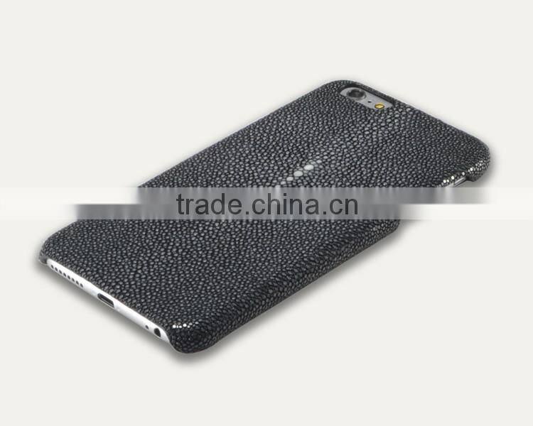 Luxury exotic polished stingray skin case for iphone 6 leather case stingray