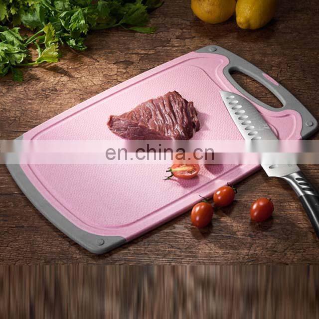 Amazon Best Selling Portable Eco-Friendly 4 Colors Double Sided Non-Slip Wheat Straw Kitchen Cutting Board Home