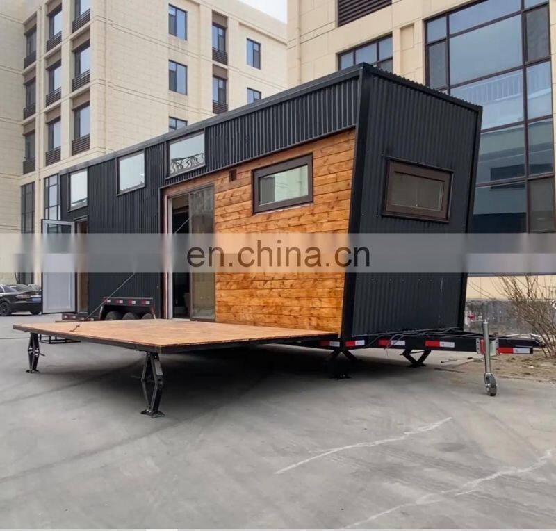 Mobile on-wheels standard insulated stable container house trailer