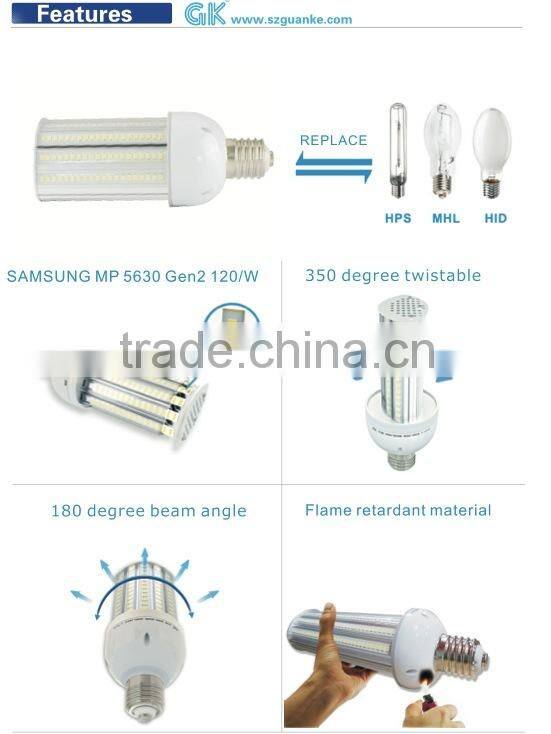 UL/cUL List E364363 IP64 waterproof 120lm/w pole top led