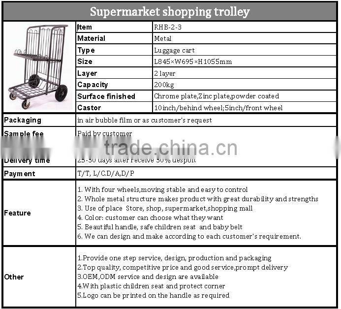 4 wheels baggage trolley for sale