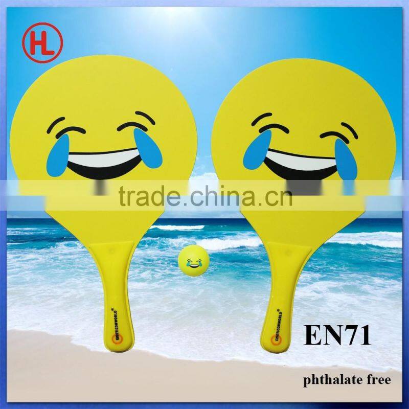 expression printing funny wooden beach tennis racket
