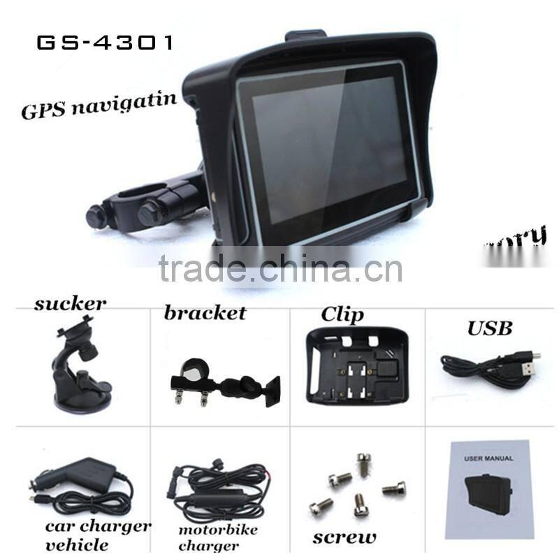 2016 Newest portable watrproof gps navigator with multinational map