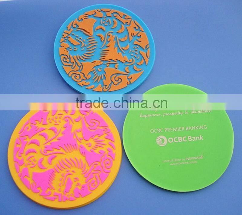 silicon rubber personalized coasters for wedding desoration
