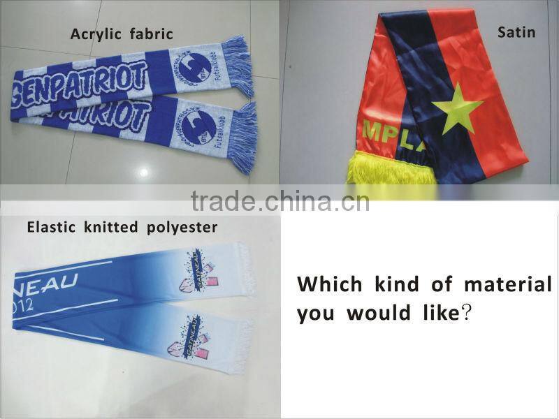Decorative wholesale polyester custom printed football cheap scarves