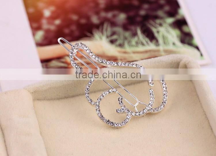 Rhinestone side clamp clip, Thumb finger clip ,hair clips