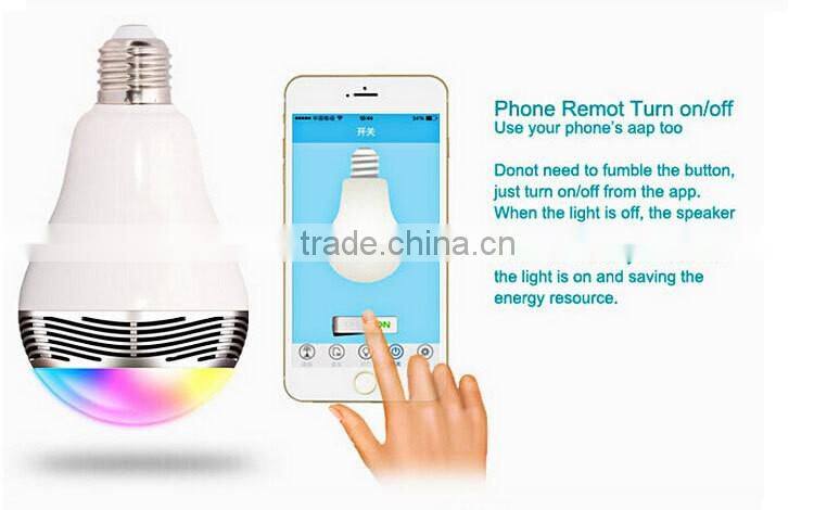 2016 changeable colour Wifi LAMP Bluetooth Speaker With app Remote Control.