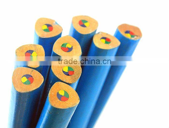 BSCI factory supplier triangle rainbow color lead/multi color pencil