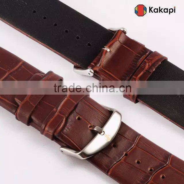Kakapi Single Buckle Genuine Leather Watch Band Wrist Strap With Watchband Converter For 42MM Apple Watch MT-3910