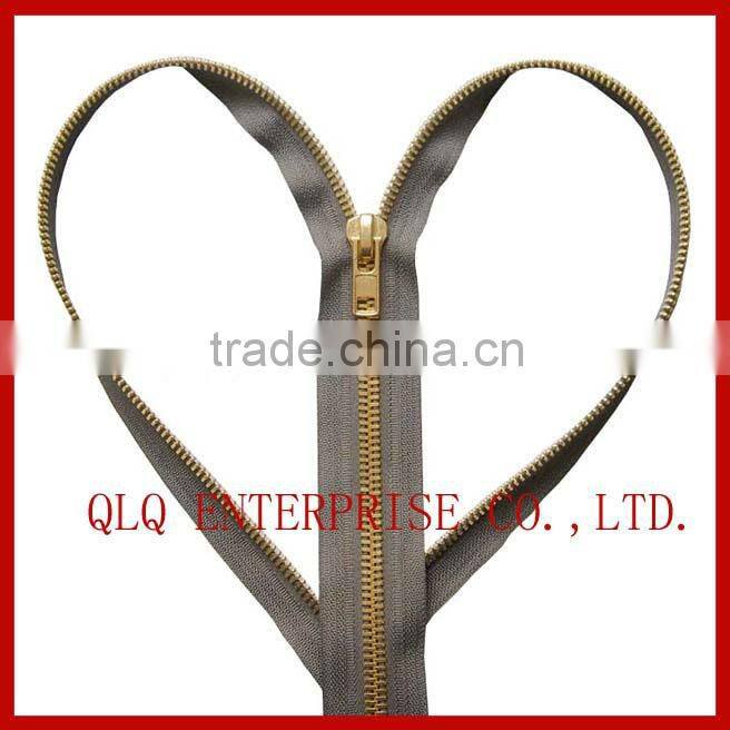 Black Open End Metal Zipper