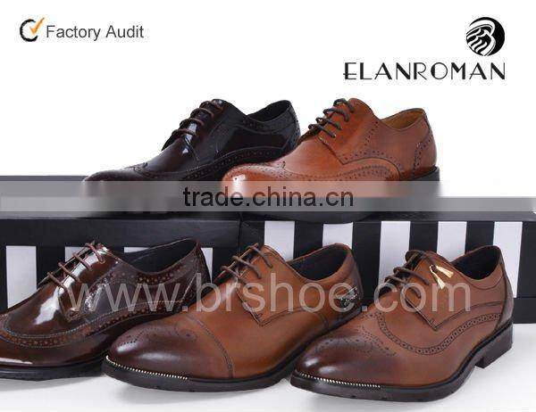 New model men perforated leather shoes with custom logo