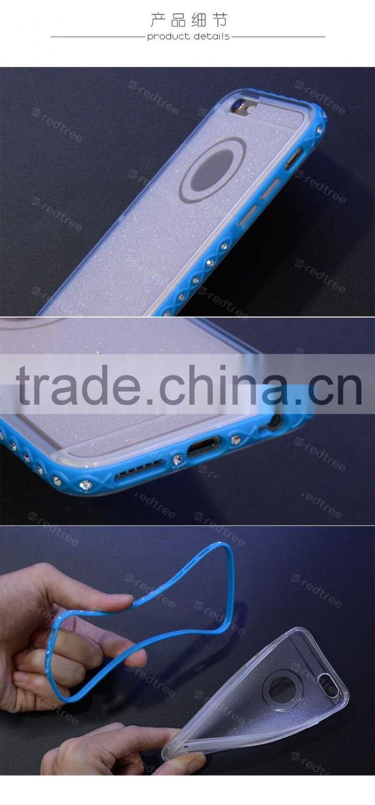 Transparent Back Mobile Phone Case Cover for Samsung Galaxy J5