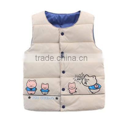 kids red winter padded gilet