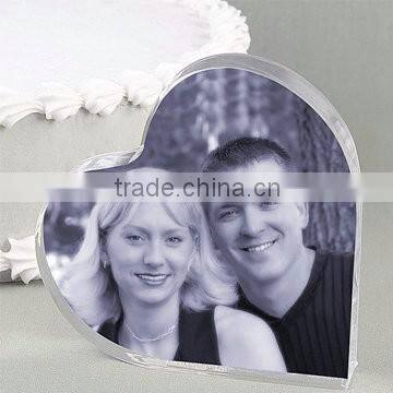 2016 wholesale acrylic frameless desk acrylic lovely photo picture frame