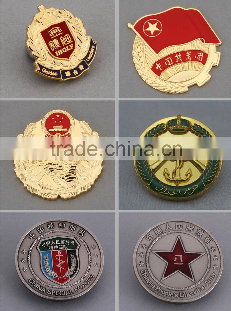 Professional metal sheriff star badge with CE certificate