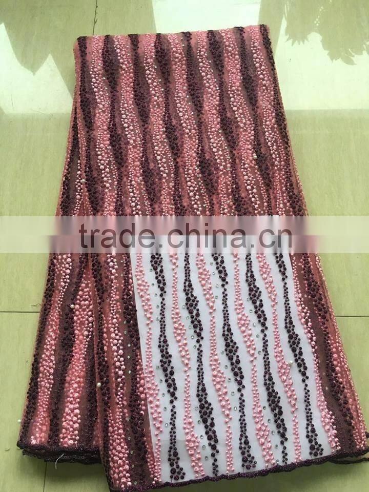 New High Quality in Tulle Lace French Lace Fabric in Modern Design for Wedding Dress lace fabric