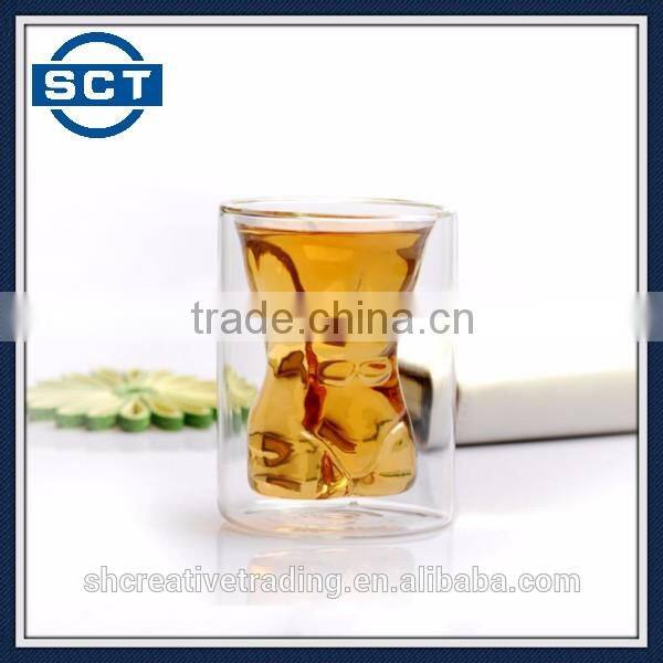 Crystal Muscle Man Mug Whiskey Wine Bar Glass Cup