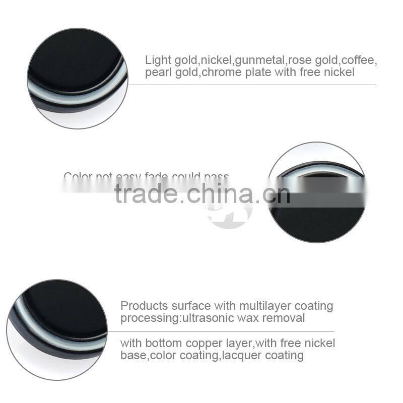 Fancy Custom Black Metal Snaps Buttons For Clothing