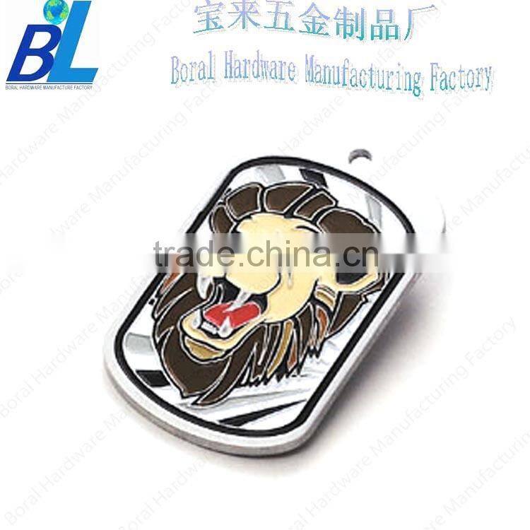 Brushed steel blank dog tag