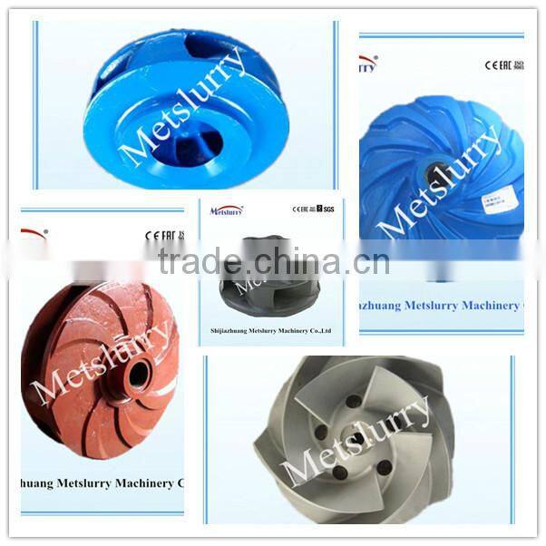 Anti-wear metal or rubber slurry pump impeller