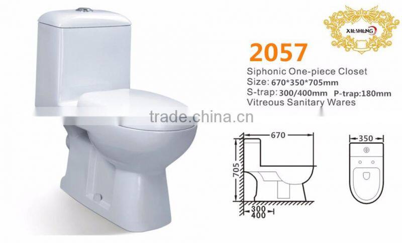 Chaozhou Sanitary Ware Toilet Ceramic WC Single Washdown One Piece Water Closet Toilet