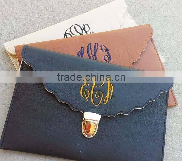 Personalized Monogram Leather Accessories Pouches Clutches Wristlets