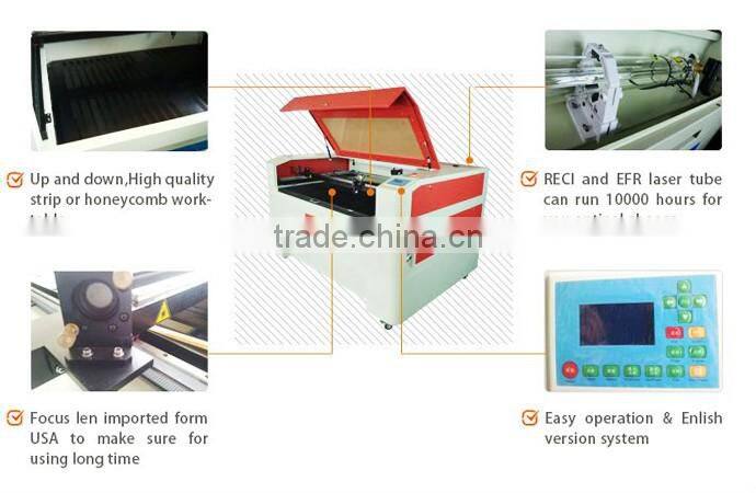 Professional Acrylic paper leather pvc cardboard advertisement cutter co2 laser cutting & engraving machine QL-1410