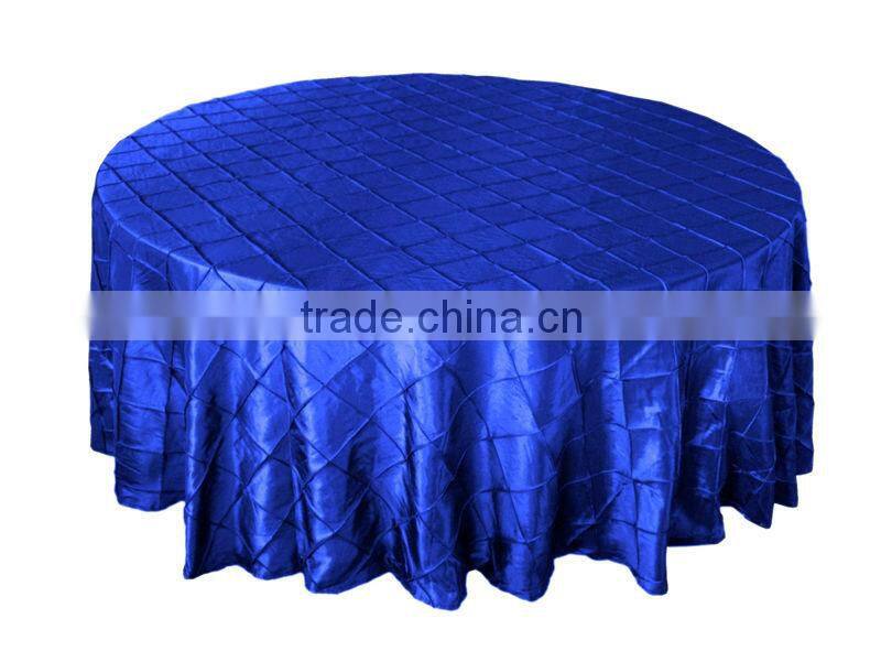 Wedding decoration taffeta pintuck table cloth