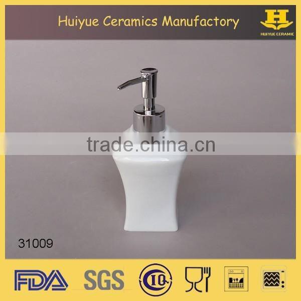 ceramic bathroom set, lotion bottle, soap dish, tumbler, toothbrush holder